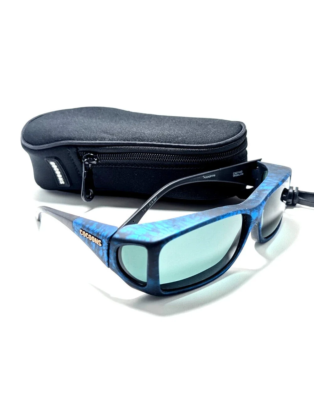 Cocoons C4214G WideLine Blue Outdoor Wraparound Fit Over Men's Sports Sunglasses
